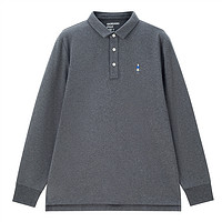 GIORDANO 佐丹奴 长袖Polo衫男24秋复古运动风纯棉刺绣男士翻领上衣01014782