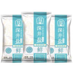 竹海 深井食盐 300g*3袋 未加碘