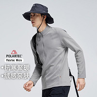 Polartec micro抓绒衣秋冬半开襟男保暖摇粒绒T恤