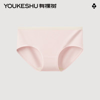 有棵树 YOUKESHU纯棉内裤女撞色柔软抗菌裆短裤亲肤透气三角裤 浅虾肉 1条 M