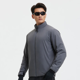 SANFO PLUS三夫户外3M新雪丽棉服保暖抗静电立领棉衣防风防泼水秋冬外套男 黑色 S
