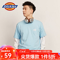 dickies纯棉短袖T恤男 夏季圆领休闲简约城市轻户外基本款百搭上衣 11799 晴空蓝 XXL