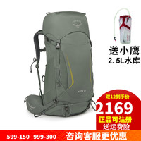OSPREY  小鹰 鹞鹰 登山包户外背包 kyte 48L 双肩背包女款  卡其绿38升 WXS/S