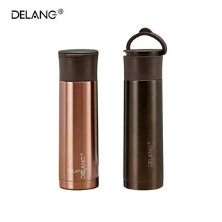 德琅（DELANG） 德意系列保温杯8103便携真空不锈钢保温水杯男女商务办公杯500ml 玫瑰金