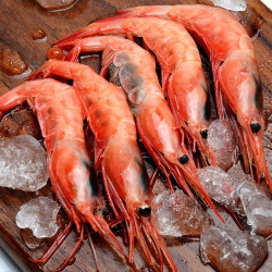 Royal Greenland 京东超市 海外直采北极甜虾刺身1kg/盒90-120只 (MSC认证) 日料刺身 即食