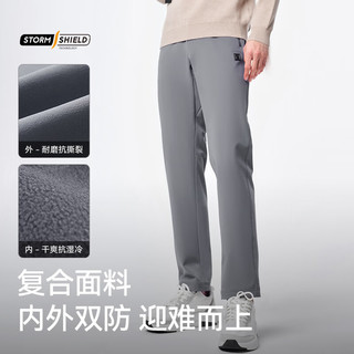 伯希和（Pelliot）户外软壳裤秋冬男加绒保暖防泼水防风加厚耐磨登山裤11130701黑S 男曜石黑