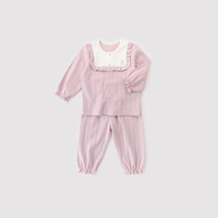 巴厘小猪(BALIPIG)【轻氧棉】女宝宝家居服春秋季女童甜美长袖 香芋紫 120cm