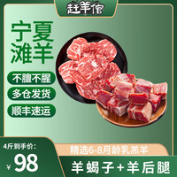 赶羊倌宁夏滩羊 半只羊精分割生鲜羊肉新鲜食材羔羊原切 4斤组合（蝎子+羊后腿）