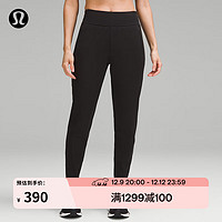 lululemon丨It's Rulu™ 女士跑步高腰运动裤 *拉绒 LW5GBZA 黑色 XXL