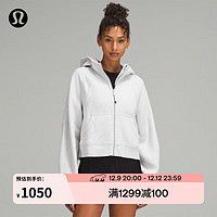 lululemon丨Scuba 女士宽松款拉链连帽衫 LW3IG6S 杂色浅浅灰 线上专售 M/L