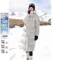 【2024冬款】工装风羽绒服三防连帽白鸭绒外套防风户外上衣女
