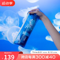 Wpc.雨伞新江之岛水族馆联名日本高颜值透明可爱加固结实抗风雨具 三折伞-晚安水母PT-EN001-002 NV