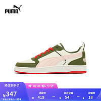 彪马（PUMA）休闲鞋男女多巴胺彩色活力拼色DRIBBLE 401057 白色-冰粉色-橄榄绿-红色-03 37.5