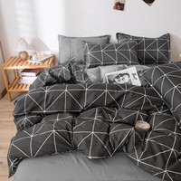 文貴人被套单件四套件可裸睡机洗单人被罩宿舍1.5米磨毛被子套家用 绅士 180*220cm单被套