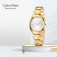 卡文克莱(Calvin Klein) ck手表时尚防水钢带玫瑰金色石英表女士腕表 K7L23546