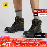 卡特彼勒CAT卡特马丁靴工装靴男鞋牛皮鞋面防泼水城市轻户外高帮短靴P110966 黑色 45