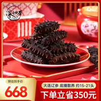 深海地带 淡干海参 大连底播辽刺参干货 国标高泡发 深海海鲜水产礼盒滋补 国标13倍 实惠盒装150g(15-21头)