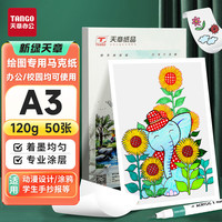 天章 (TANGO)A3马克纸绘图纸素描纸 马克笔手抄报手绘设计制图绘图纸 儿童手工绘画纸 120g 50张/包