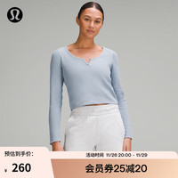 露露乐蒙lululemon丨Cotton-Blend 女士棉混纺长袖亨利衫 LW3GURS