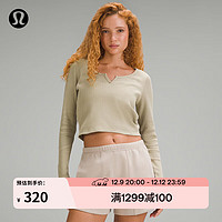 lululemon丨Cotton-Blend 女士棉混纺长袖亨利衫 LW3GURS 指南针卡其色 2