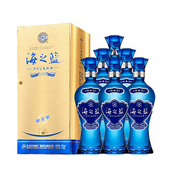 YANGHE 洋河 蓝色经典 海之蓝42度375ml*6瓶绵柔浓香白酒自饮送礼酒水