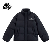 Kappa卡帕背靠背羽绒服外套女款2024冬季运动保暖防寒服女潮 黑色-990 2XL