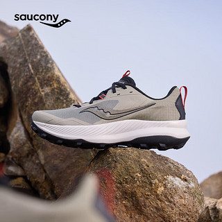 saucony 索康尼 炽焰BLAZE TR缓震户外耐磨越野跑鞋男跑山运动鞋绿黑40