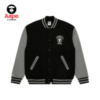 Aape 旗舰店男装24年秋冬猿颜徽章潮流厚绒棒球服卫衣外套B328XXN