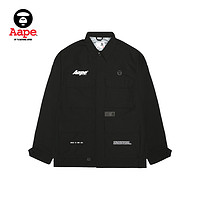 Aape 男装春夏猿颜徽章字母印花多口袋工装夹克外套7616XXL