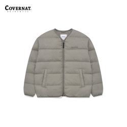COVERNAT 冬新品羽绒服男女同款无领叠穿薄款外套男CO2304DP20