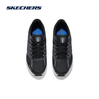 斯凯奇（Skechers）暮光鞋丨2024运动跑鞋男女款高回弹轻质吸震绑带休闲鞋 男款-黑色/灰色/BKGY 44.5