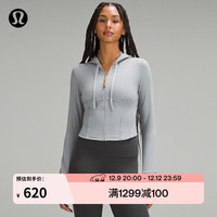 露露乐蒙lululemon丨Waist-Seamed Nulu™ 女士腰部缝线拉链连帽衫 LW3HOPS 犀牛灰 6