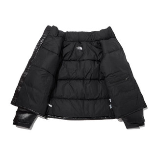 THE NORTH FACE北面保暖1996羽绒服 面包服 休闲立领情侣外套 男女同款 经典韩版 NJ1DP75C/亮面黑色 M/建议65kg