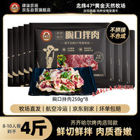 肆柒农场齐齐哈尔烤肉生鲜牛肉安格斯4斤8-10人餐胸口拌肉250g*8源头直发