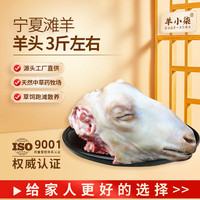 羊小柒 宁夏滩羊肉开羊节生鲜整羊头3斤左右 国产清真羊头肉 源头直发