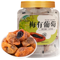 新边界（new boundaries）梅有葡萄125g 独立包装青梅夹葡萄果干蜜饯无核梅子酸甜话梅零食
