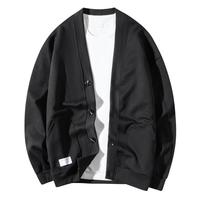 it OP潮牌春季V领开衫外套日系慵懒风宽松帅气男式针织衫