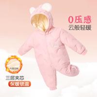 【夹棉加绒加厚】婴儿连体衣保暖拜年服新生儿衣服宝宝秋冬哈衣