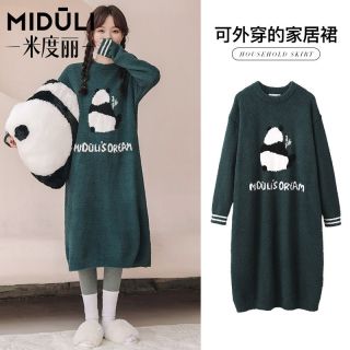 清仓 装冬装连衣裙秋冬打底衣加厚针织毛衣裙子长裙睡裙