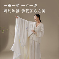 京东京造 100%蚕丝刺绣被自营夏季空调被春秋被子四季通用-子母被200x230cm