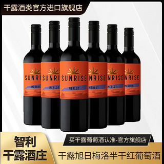 百亿补贴：CONCHA Y TORO 干露 旭日梅洛半干红葡萄酒智利进口红酒750ml*6整箱