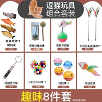 宠宝它猫玩具逗猫棒套装自嗨逗猫激光笔猫项圈薄荷鱼不倒翁老鼠猫咪玩具 趣味8件套(速发)