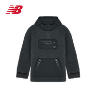 New Balance NB 抓绒连帽卫衣男款仿羊羔绒休闲保暖外套男冬 5CB42143-CHL XL