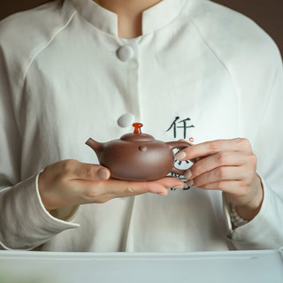 万仟堂（Edenus）紫砂壶大师手工茶壶宜兴原矿紫砂泡茶壶高档茶具 弥勒壶·紫砂壶 160cc