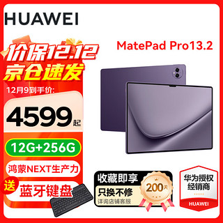 华为（HUAWEI）平板电脑MatePad Pro 鸿蒙Next 13.2英寸影音娱乐办公平板 12GB+256GB 罗兰紫 标配+购机礼包 12GB+256GB罗兰紫