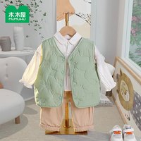 木木屋婴儿马甲秋冬季宝宝外穿小背心冬款儿童棉马夹男童女童