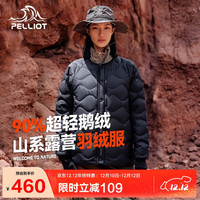 伯希和 山系户外轻便羽绒服冬季男女鹅绒防寒保暖外套内胆12340836黑色XL