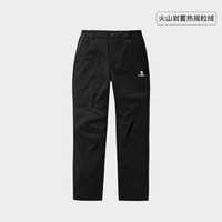 CAMEL骆驼户外冲锋裤男女春秋保暖防风防泼水软壳裤加绒战术登山休闲裤 幻影黑,男,A13CAVV107 S