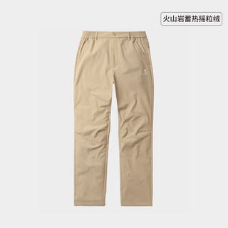 CAMEL骆驼户外冲锋裤男女春秋保暖防风防泼水软壳裤加绒战术登山休闲裤 椰壳色，男，A13CAVV107 XXL