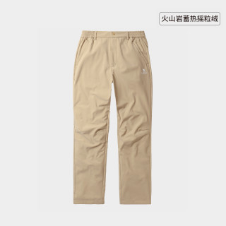 CAMEL骆驼户外冲锋裤男女春秋保暖防风防泼水软壳裤加绒战术登山休闲裤 椰壳色，男，A13CAVV107 XXL